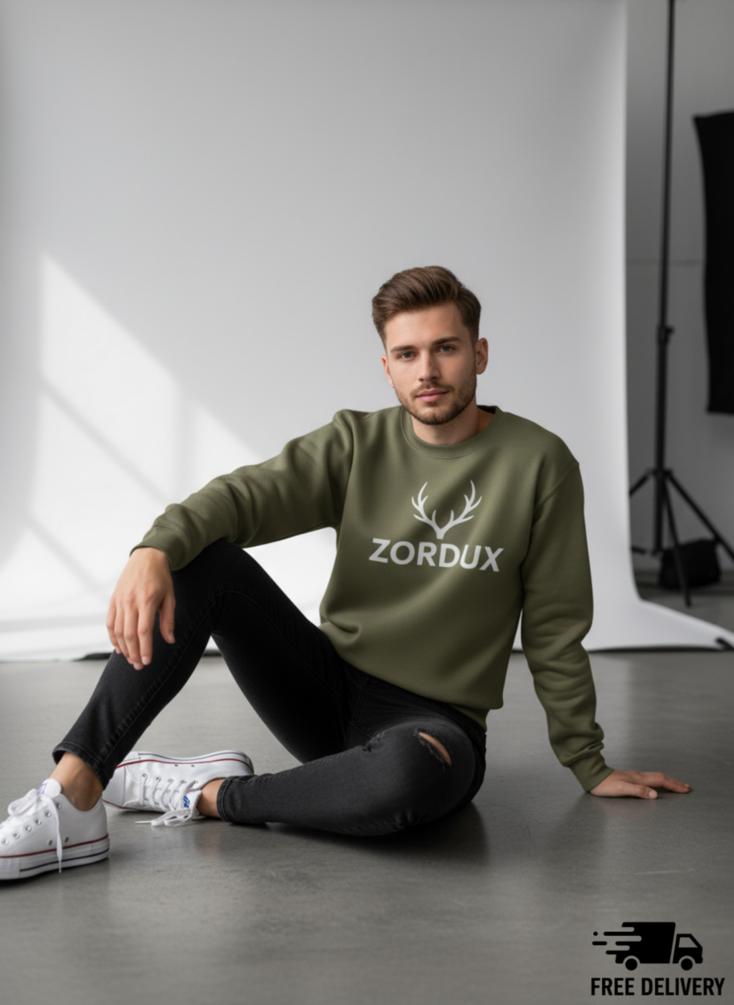 Oversized Sweatshirt _ Premium Cotton Blend