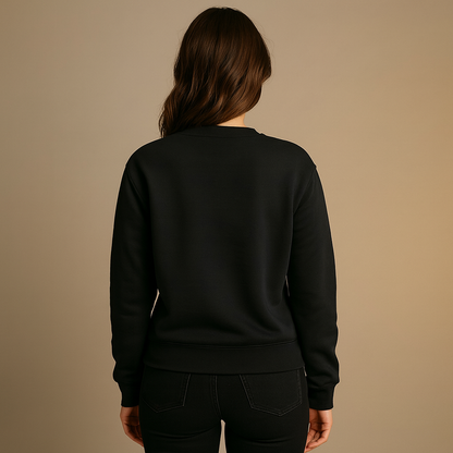 Zordux Classic Black Sweatshirt - Premium Cotton Blend, Heavyweight 440gsm